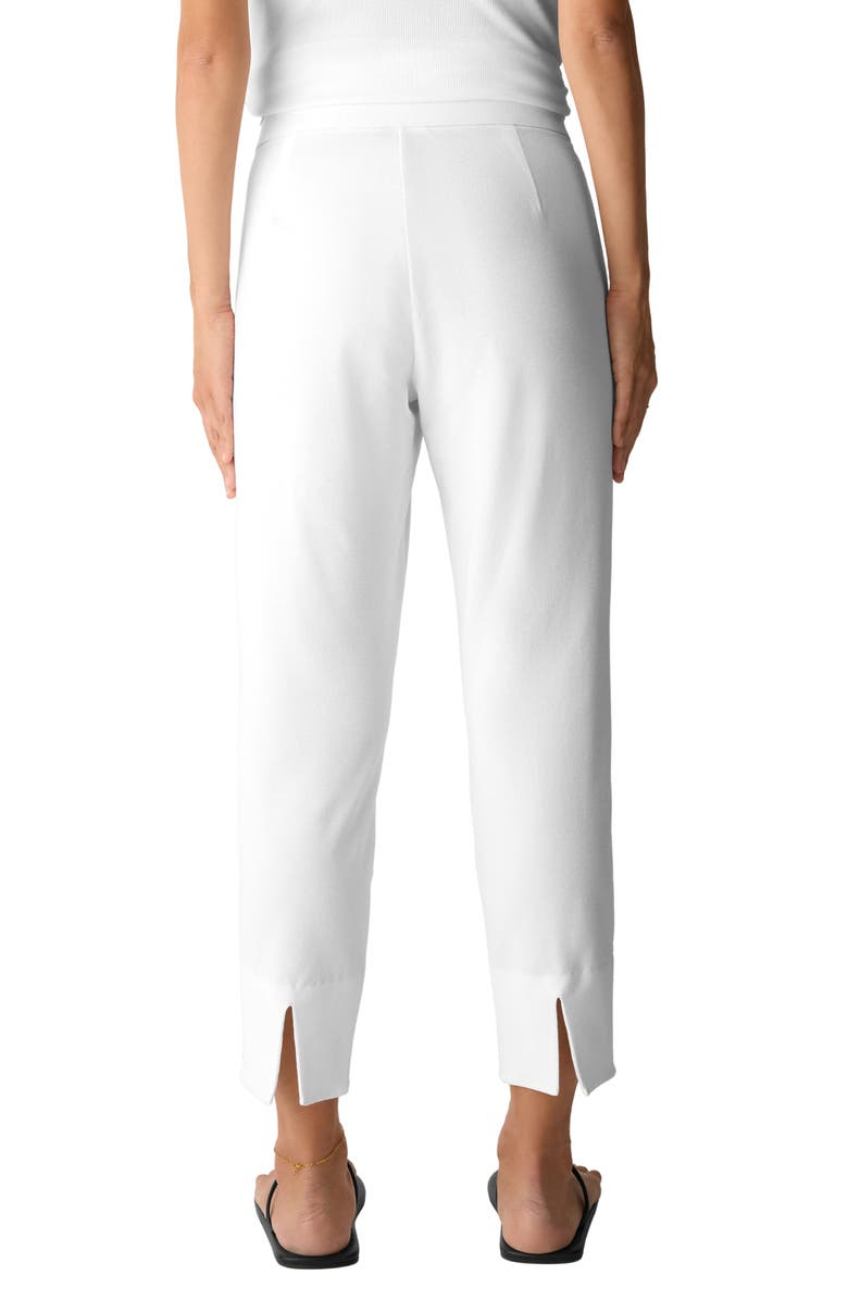 Eileen Fisher Slit Back Slim Crop Pants, Alternate, color, White