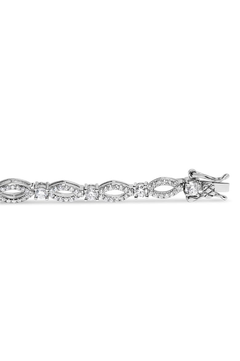 10K White Gold 3.00 Cttw Diamond Link Bracelet, Alternate, color, White Gold