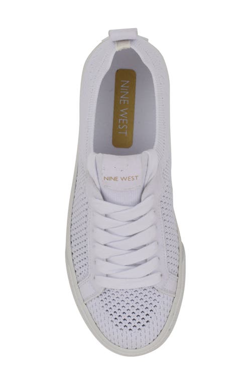 Nine West Lala Lace-up Sneaker In White