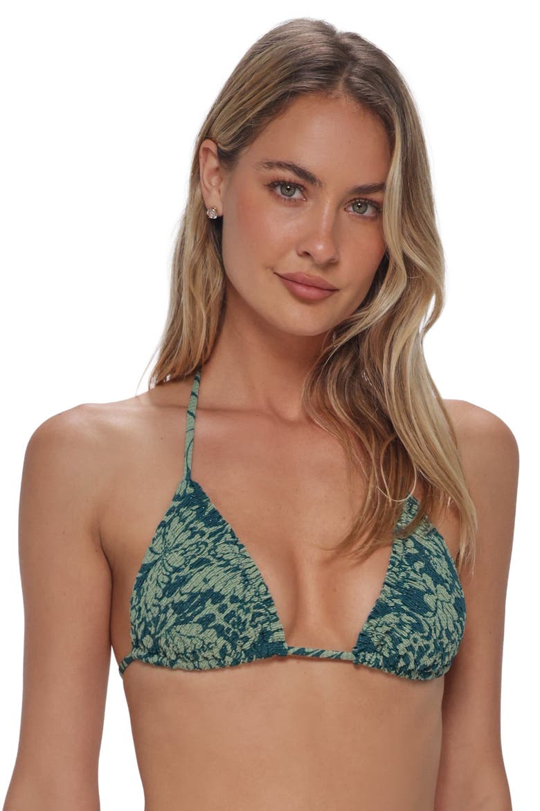 Kali Triangle Bikini Swimsuit Top, Alternate, color, Flutter Lurex