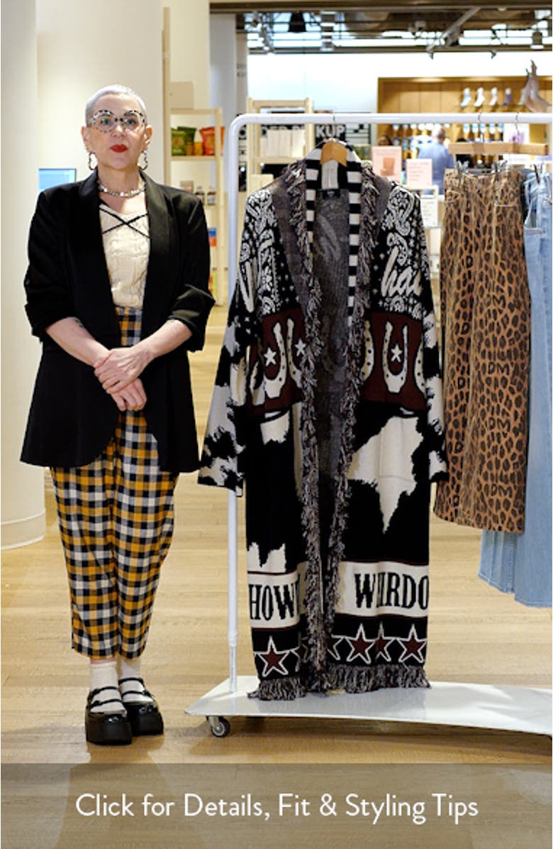 Howdy Cowboy Jacquard Longline Cardigan, sales video thumbnail