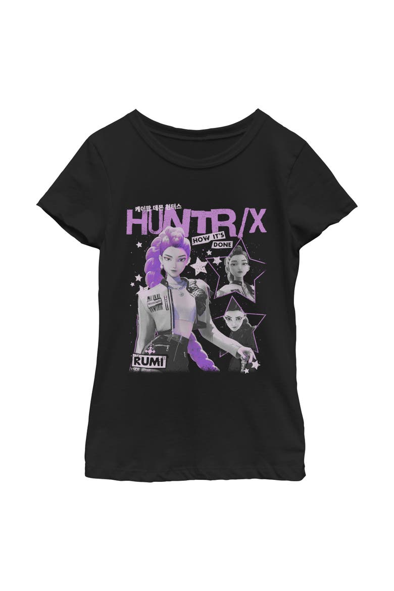 Girls KPop Demon Hunters Pop Star Huntrix Rumi T Shirt, Main, color, Black