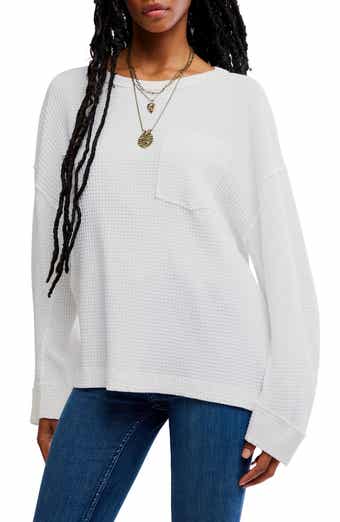 Free People Cotton Thermal Knit Top