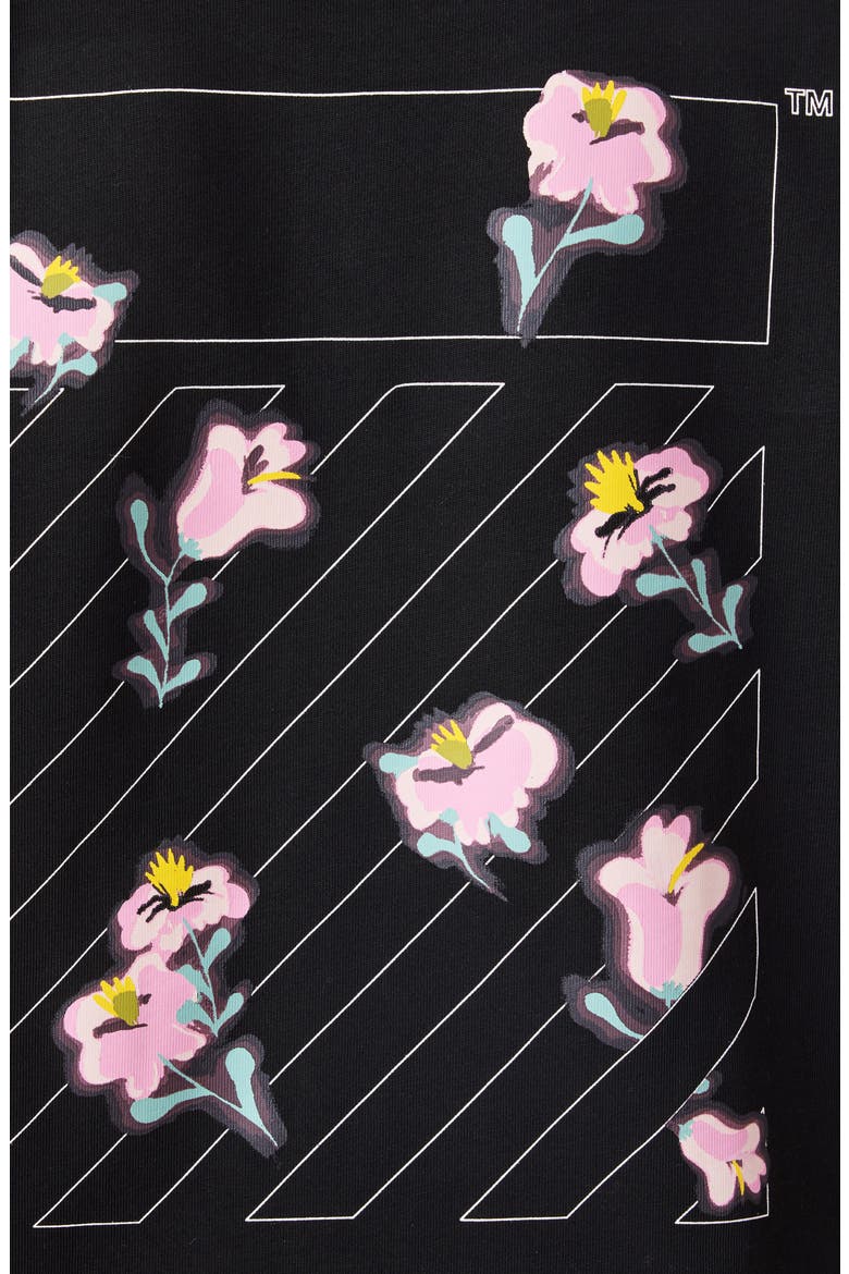 Floral Graphic Tee, Alternate, color, BLACK NIGHT