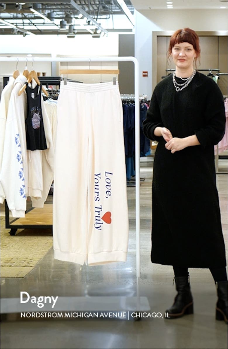Yours Truly Cotton Blend Sweatpants, sales video thumbnail