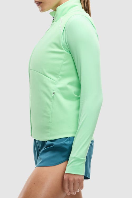 Peloton Padded Full Zip Run Vest In Green