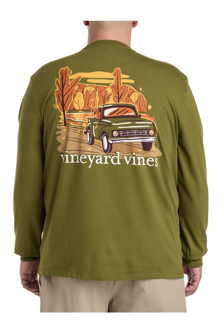 Big & Tall Autumn Car Ride Graphic Tee, Alternate, color, CAMP OLIVE