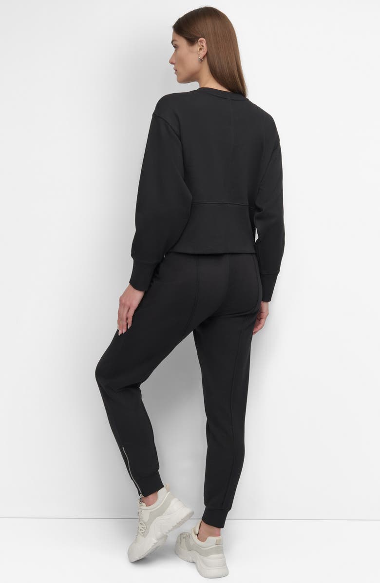 DKNY Center Seam Crop Sweater, Alternate, color,