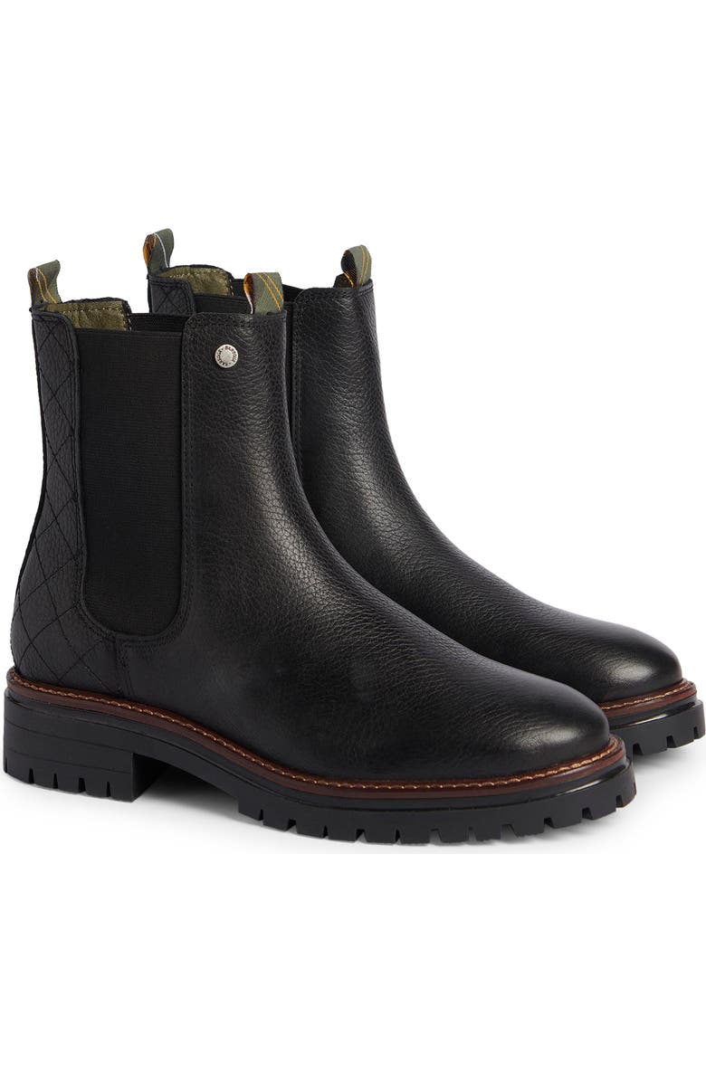 Barbour Evie Chelsea Boot, Main, color, Black