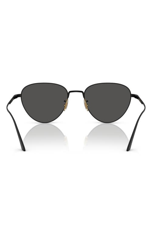 Oliver Peoples 52mm Cat Eye Sunglasses In Matte Black/grey