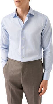 Eton Contemporary Fit Solid Cotton Dress Shirt