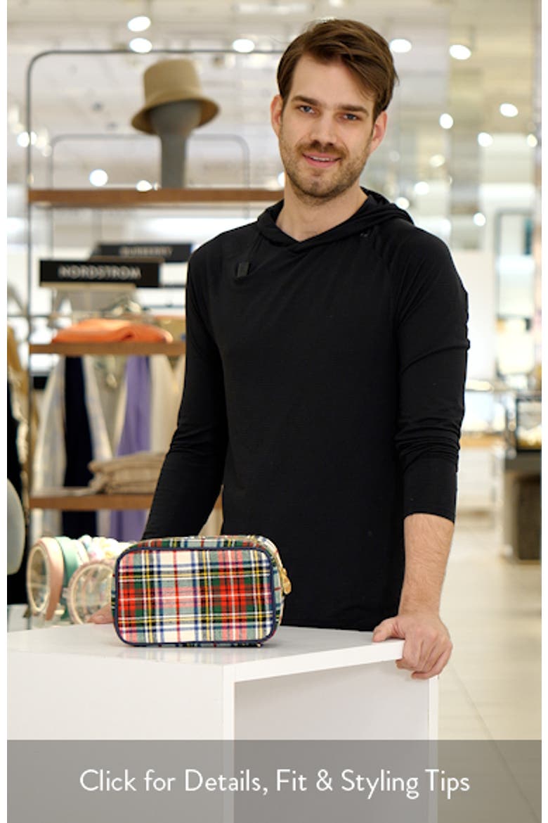 Double Zip Plaid Pouch video