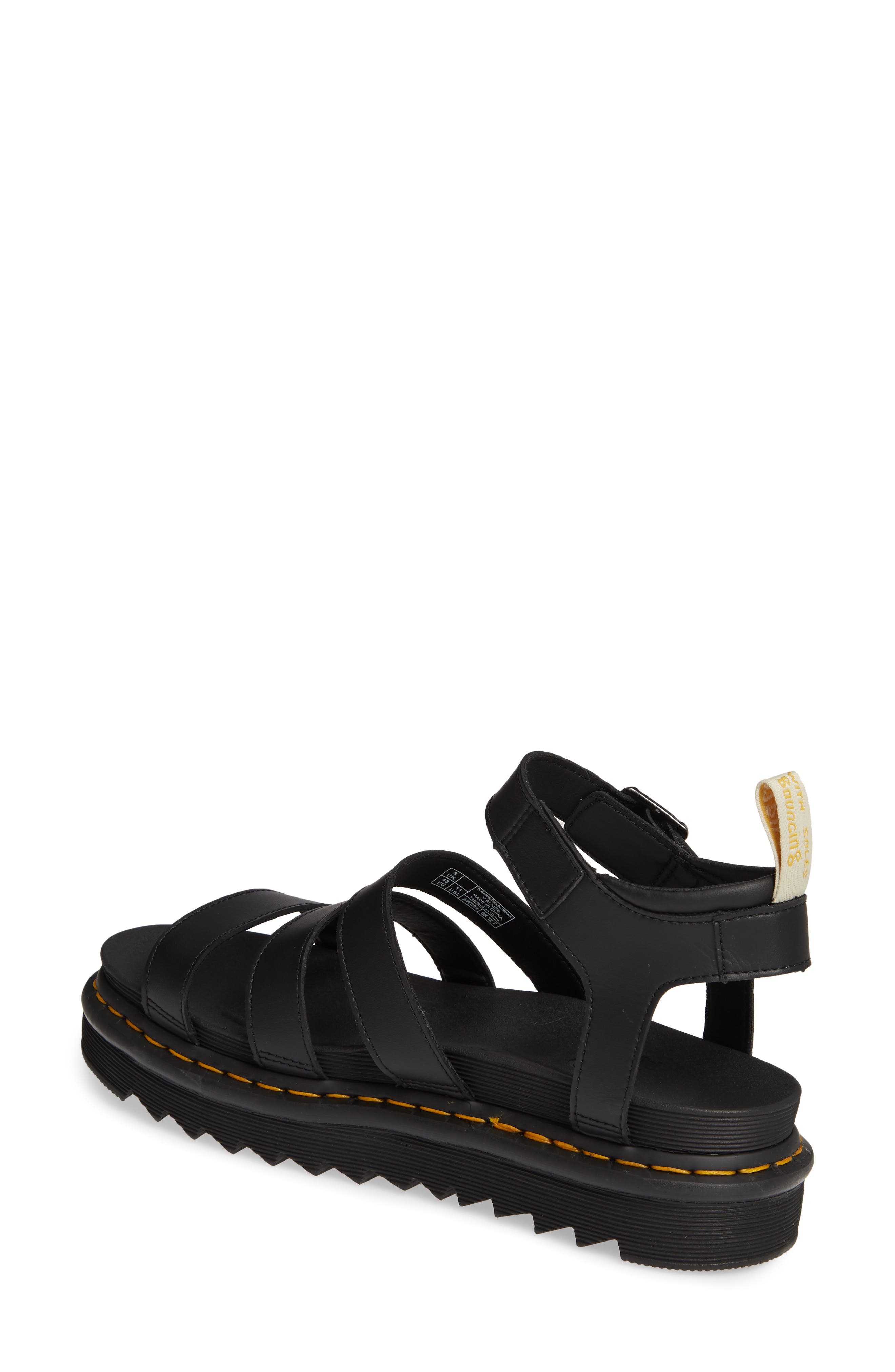 Blaire Sandal, Alternate, color, BLACK VEGAN LEATHER