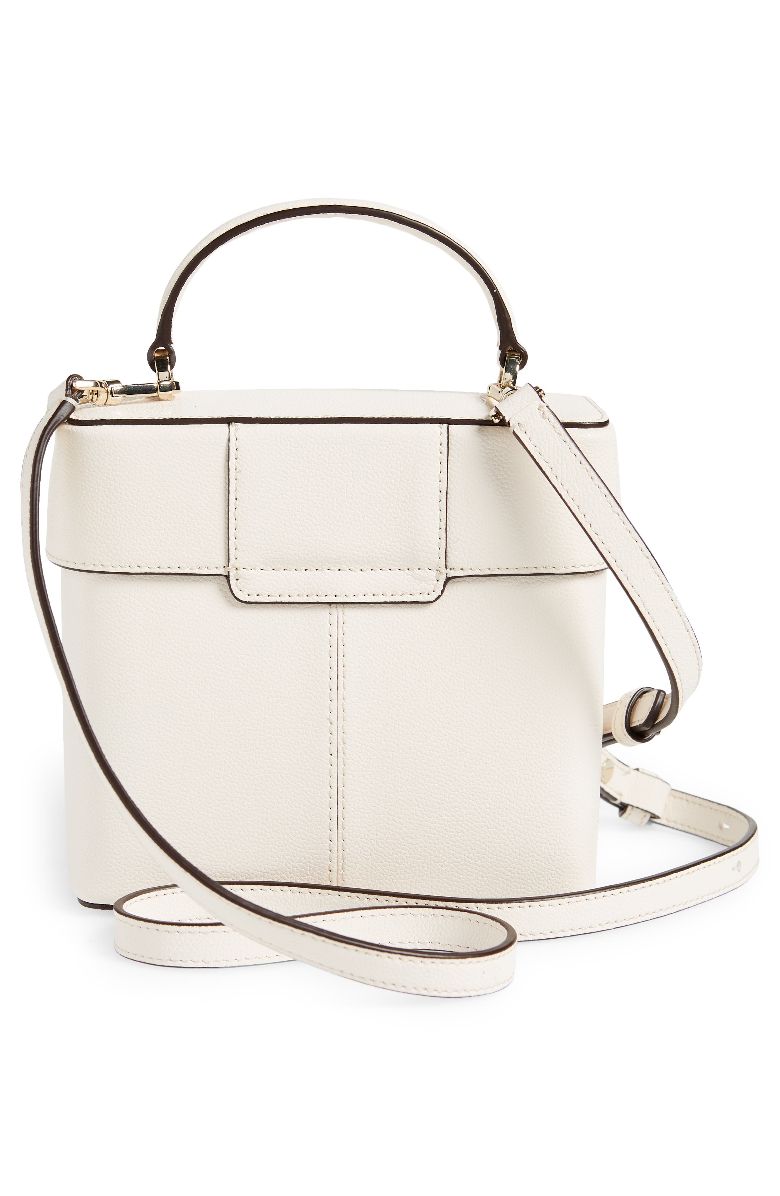 voyage small leather crossbody bag, Alternate, color, PARCHMENT