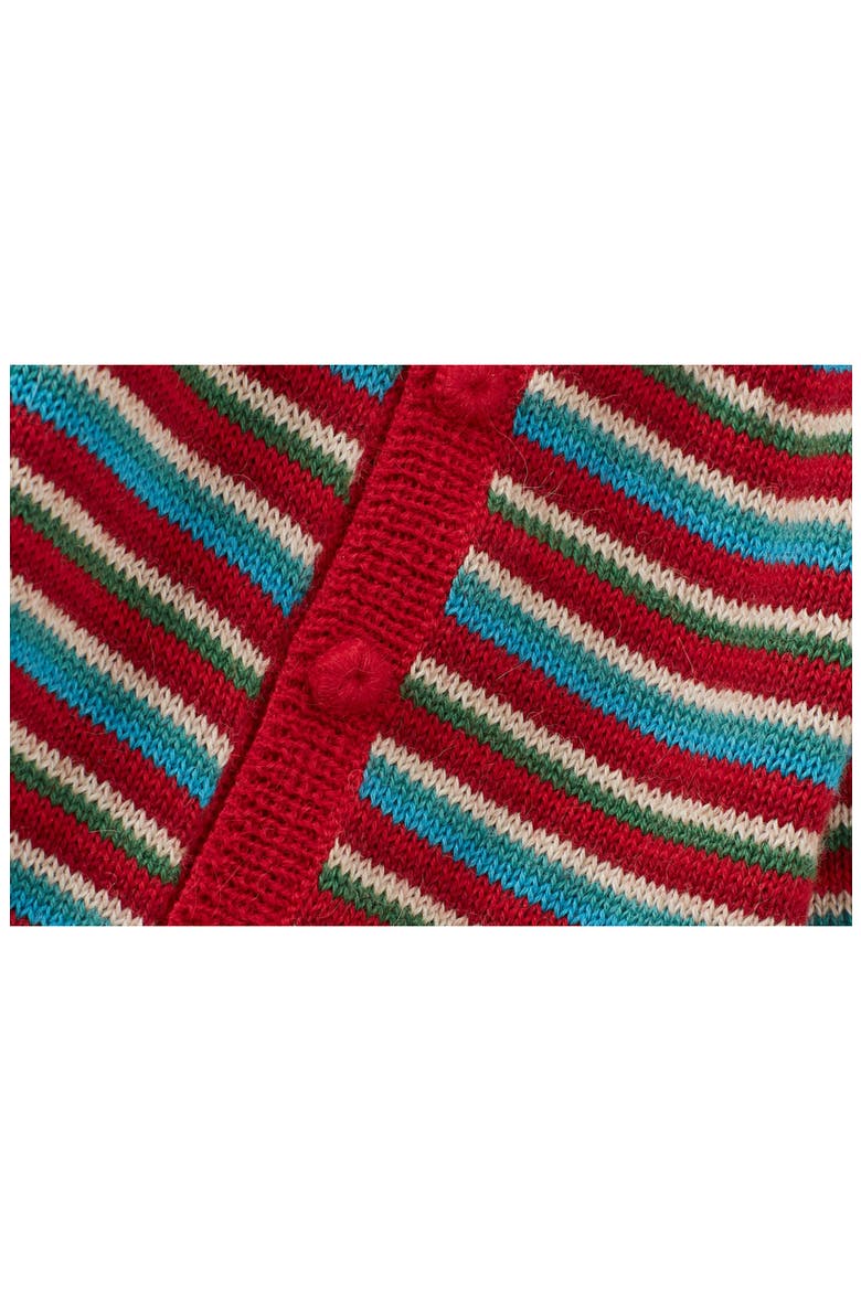 Baby Alpaca Cardigan, Multi Stripe, Alternate, color, Striped
