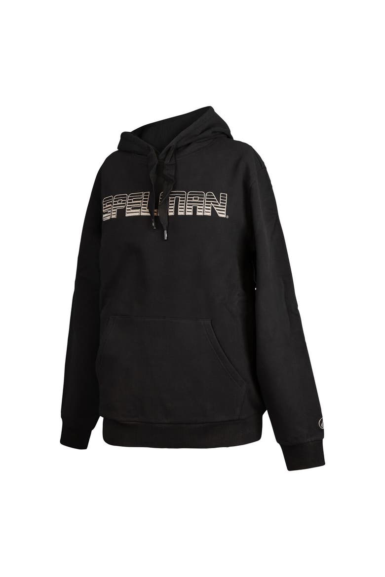 Men's FISLL  Black Spelman College Jaguars Puff Print Sliced Pullover Hoodie, Alternate, color, Black
