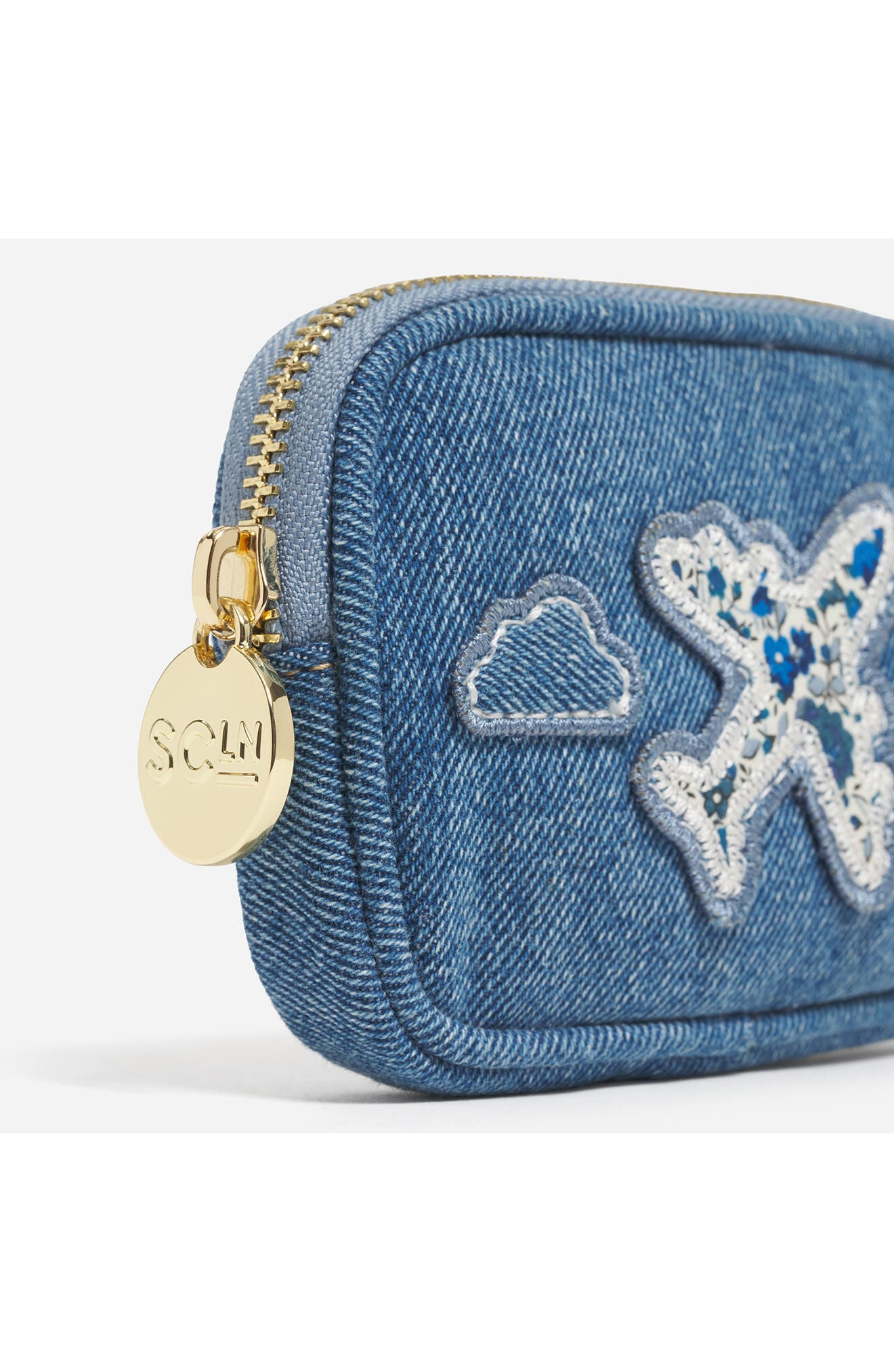 Airplane Patch Micro Pouch, Alternate, color, MEDIUM WASH DENIM