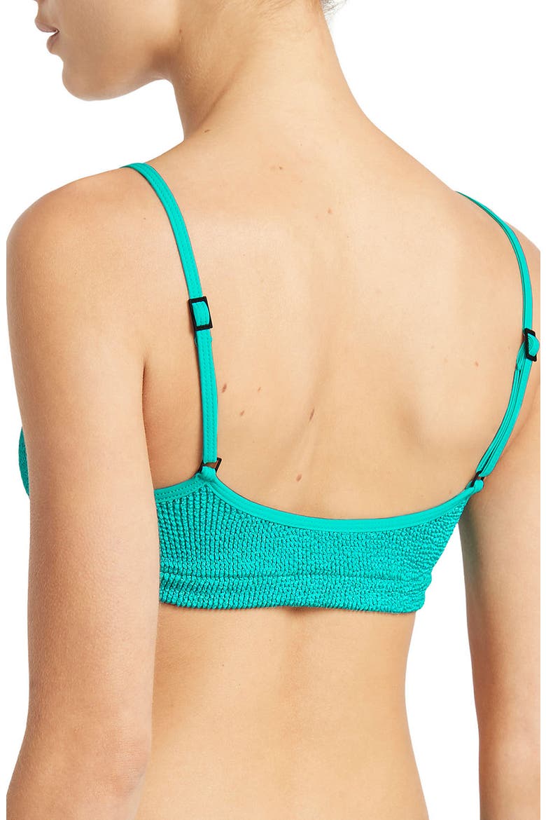 Saint Crop Bikini Top, Alternate, color, TURQUOISE SHIMMER