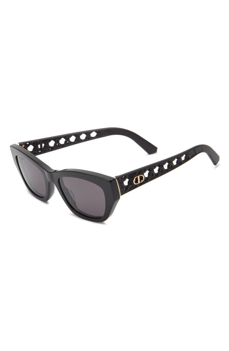 DIOR VeryDior S2I Butterfly Sunglasses, Alternate, color, Shiny Black / Smoke