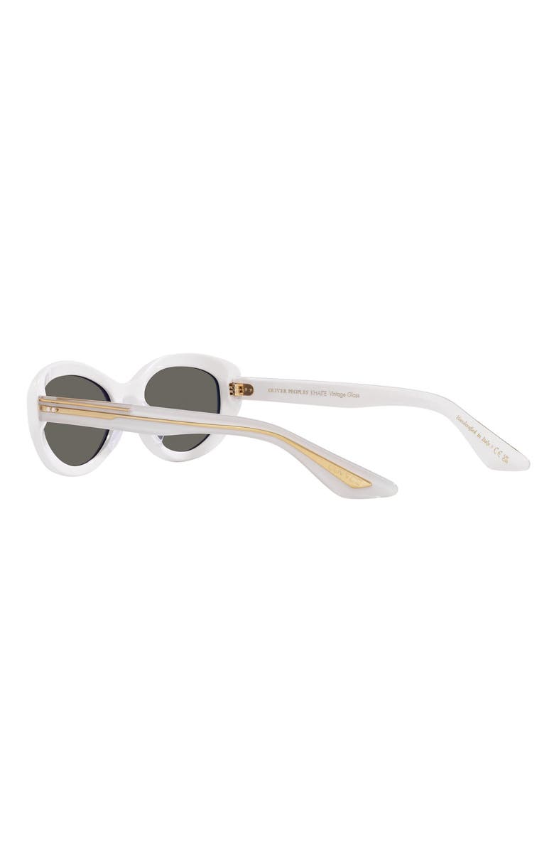 Oliver Peoples x KHAITE 1969C 53mm Oval Sunglasses, Alternate, color, Natural White