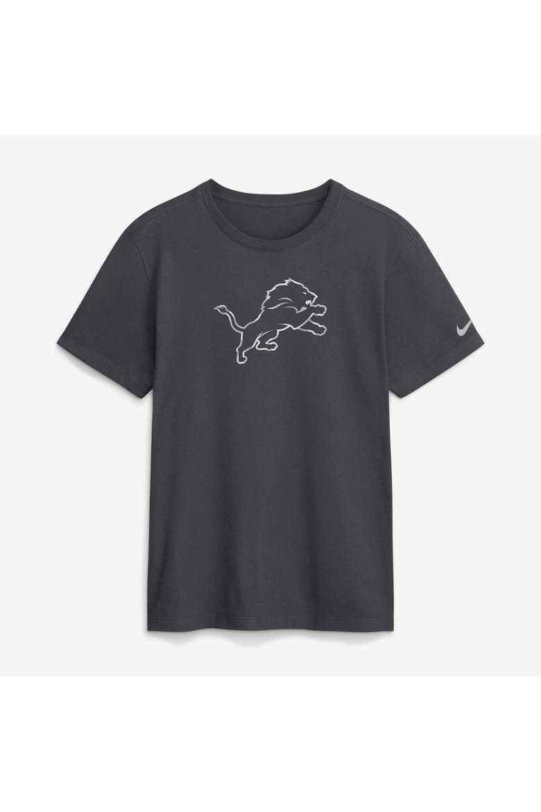 Men's Nike Anthracite Detroit Lions Fractal Logo T-Shirt, Main, color, Anthracite