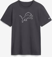 Nike Men's Nike Anthracite Detroit Lions Fractal Logo T-Shirt