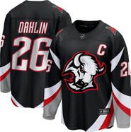FANATICS Men's Fanatics Rasmus Dahlin Black Buffalo Sabres Alternate Captain Patch Breakaway Jersey