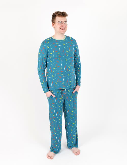 Leveret Viscose Matching Family Holiday Pajamas, Reindeer & Polar Bear Prints In Multi