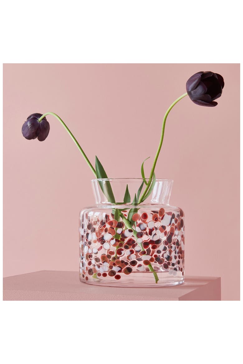 Meadow Fall Wide Vase, Alternate, color, RED MULTI