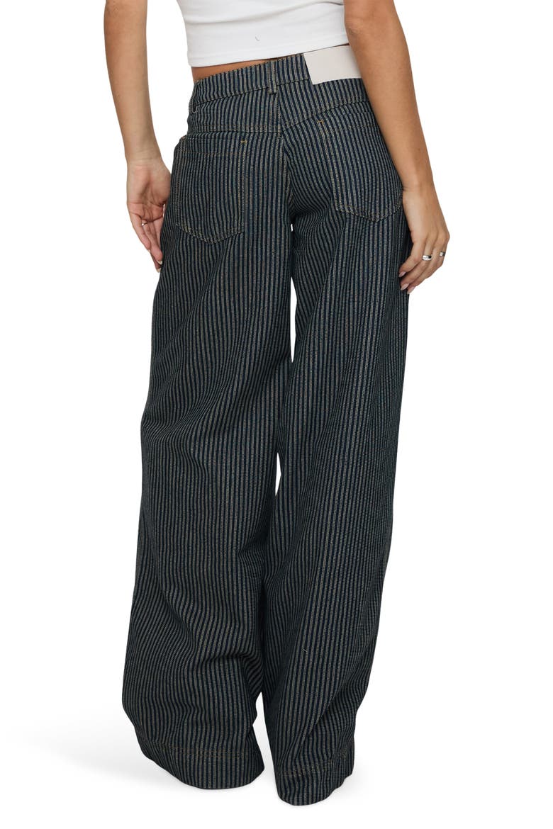 Actually Invested Stripe Low Rise Wide Leg Jeans, Alternate, color, DENIM STRIPE