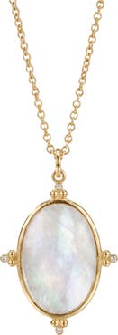 ARGENTO VIVO Mother of Pearl Oval Pendant Necklace