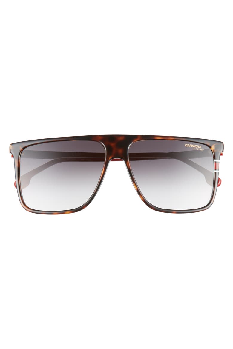 145mm Flat Top Sunglasses, Alternate, color, HAVANA/ RED