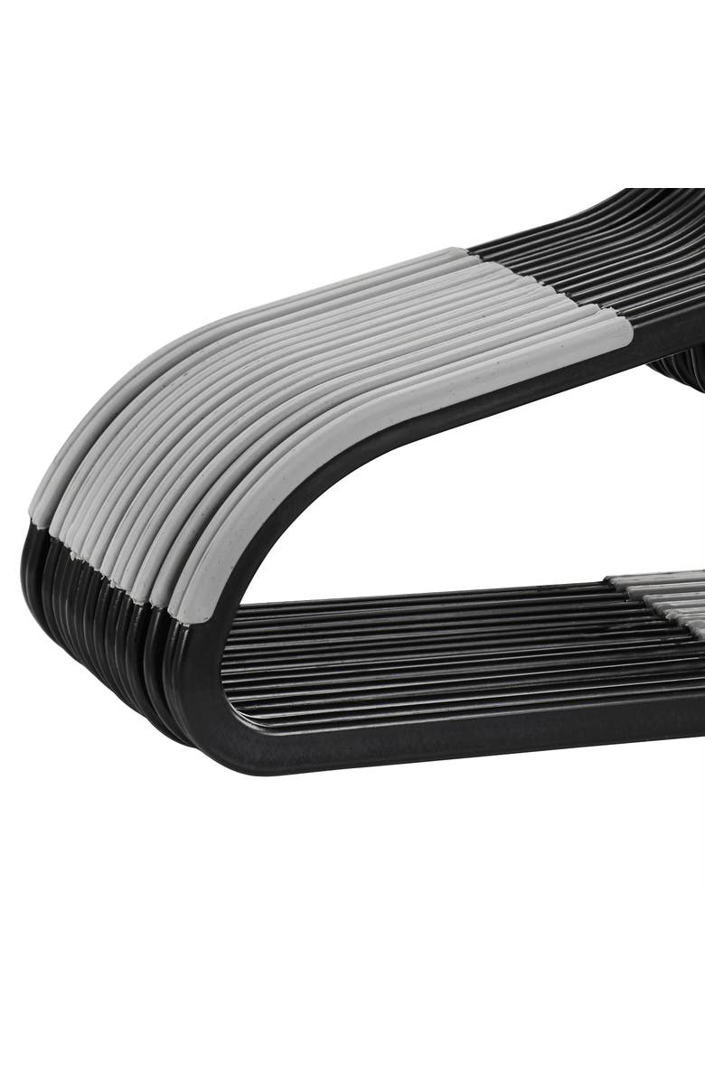 Elama Home 50 Piece Plastic Non Slip Hanger, Alternate, color, Black