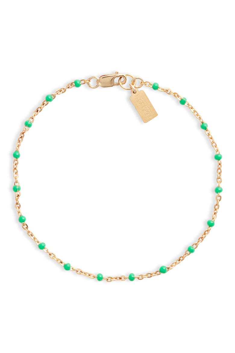 Kaz Bracelet, Main, color, GOLD/ EMERALD