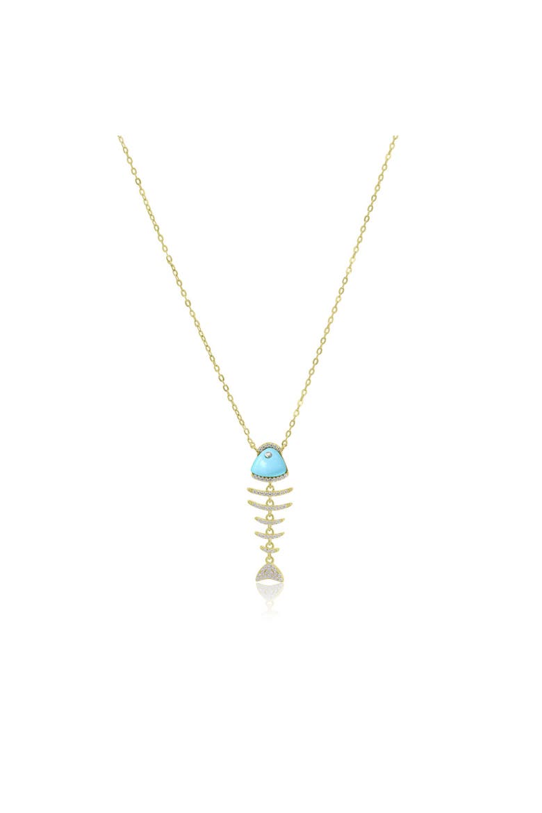 Turquoise Fish Necklace, Main, color, Turquoise