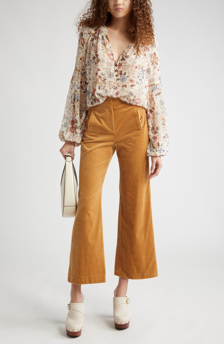 Veronica Beard Clarina Floral Silk Top, Main, color,