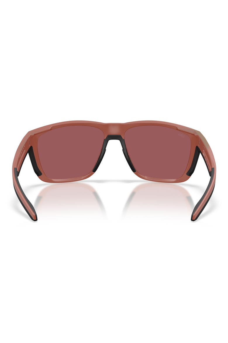 62mm Ferg X-Large Polarized Pillow Sunglasses, Alternate, color, MATTE TERRA COTTA / GOLD 580G