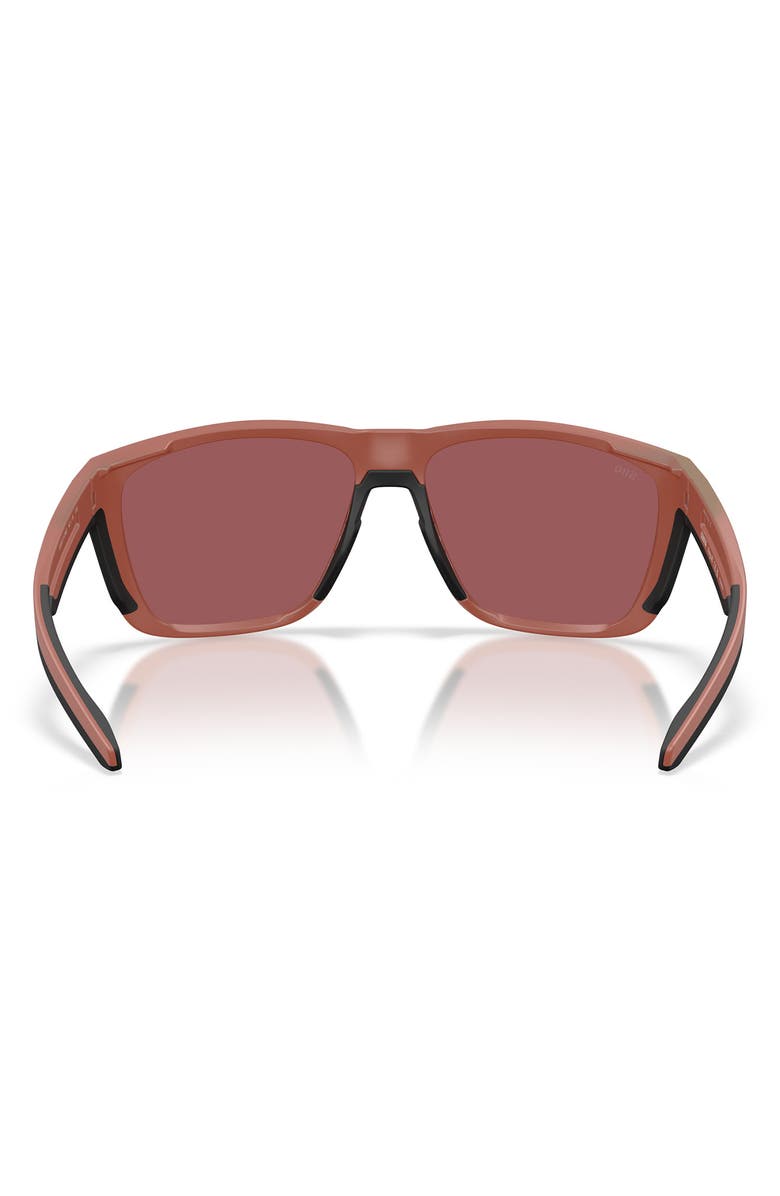 Costa Del Mar 62mm Ferg X-Large Polarized Pillow Sunglasses, Alternate, color, Matte Terra Cotta / Gold 580G
