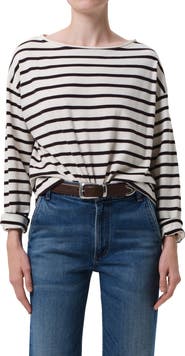 Citizens of Humanity French Sailor Stripe Boat Neck Top