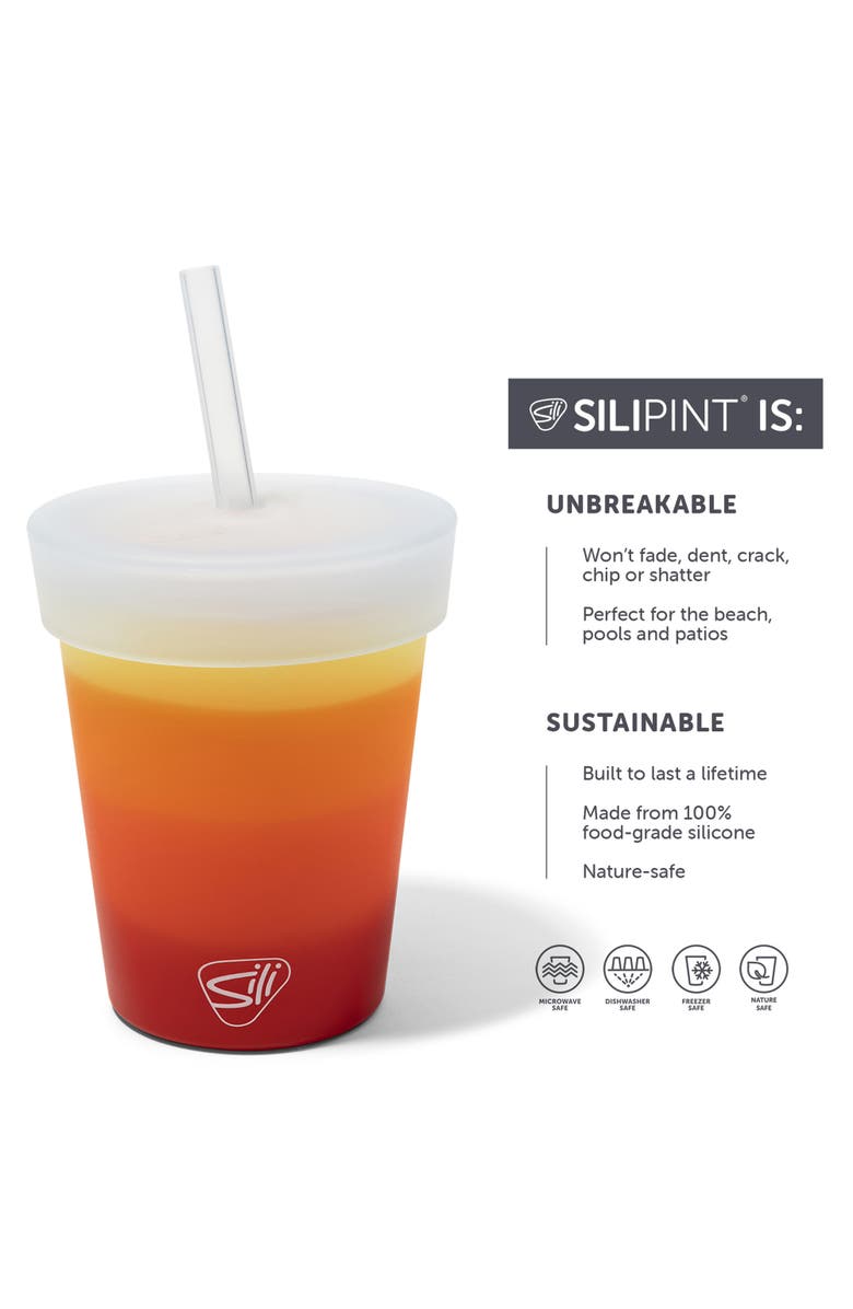 Silipint Kids Straw Tumblers 8oz 2 Pack, Alternate, color, Multicolored