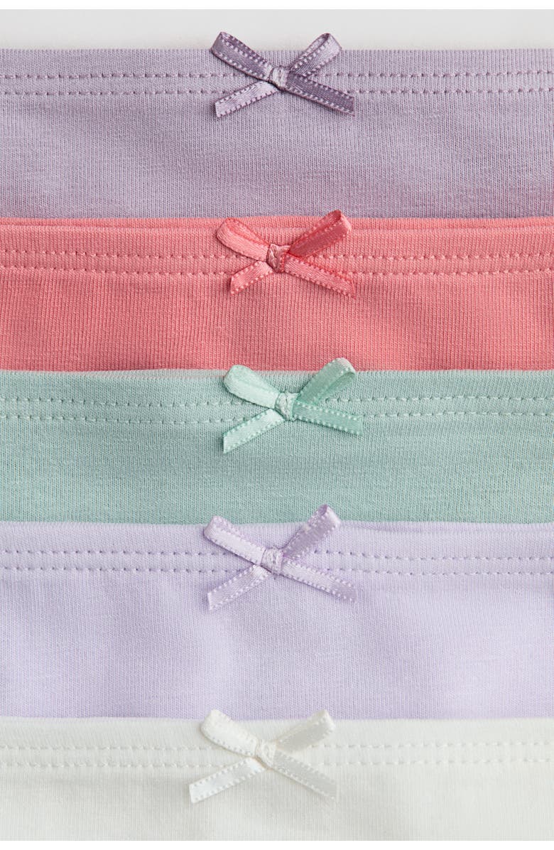 H&M 10-pack cotton briefs, Alternate, color, Lilac/Pink