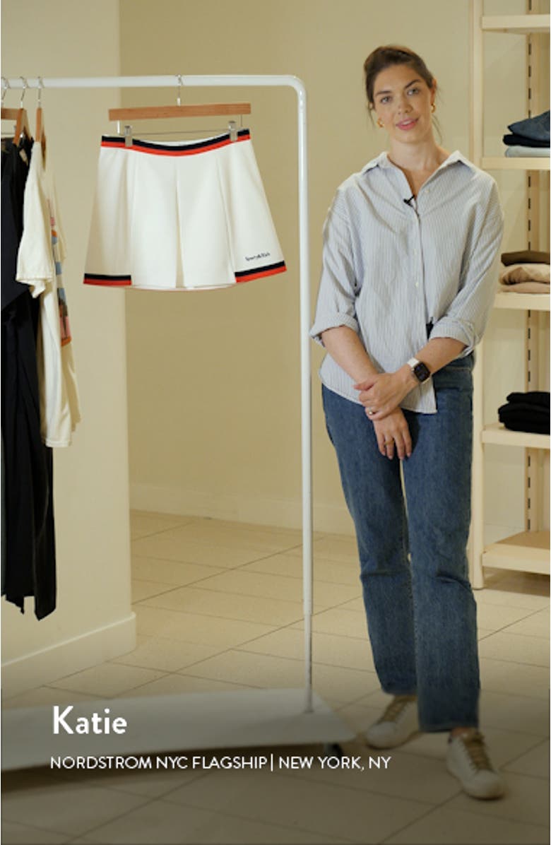 Serif Logo Mila Pleated Skirt, sales video thumbnail