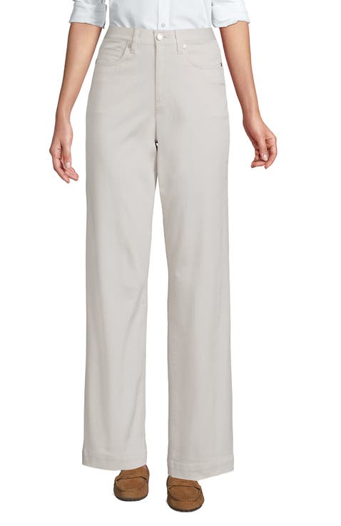 Women's Beige High-Waisted Pants & Leggings
