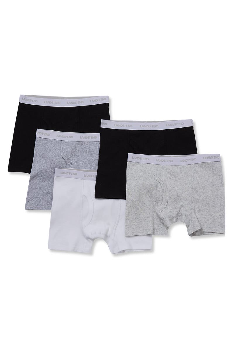 Boys Boxer Brief Underwear 5 Pack, Main, color, White/Gray/Black