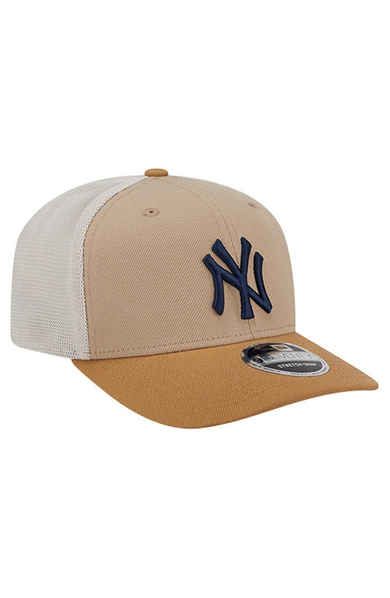New Era Men
s New Era  Stone New York Yankees 9SEVENTY Trucker Adjustable Hat, Alternate, color, Stone