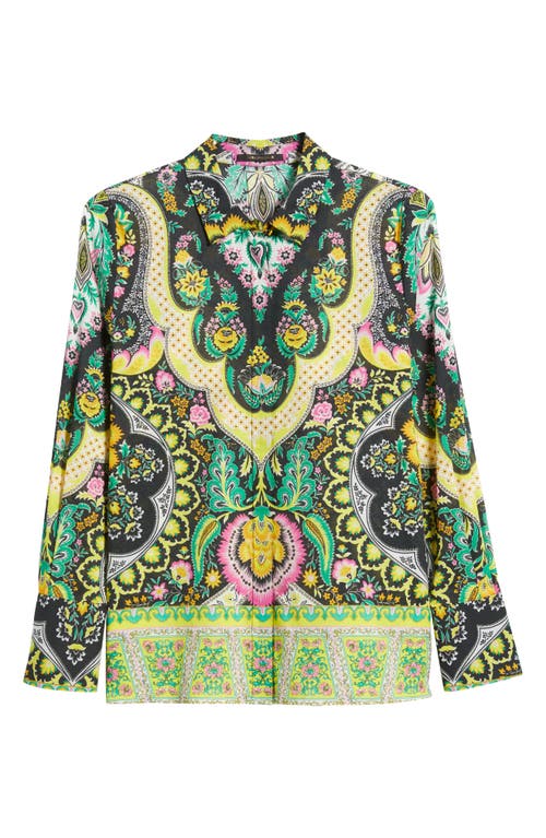 Kobi Halperin Claire Paisley-print Cotton Voile Blouse In Black Multi