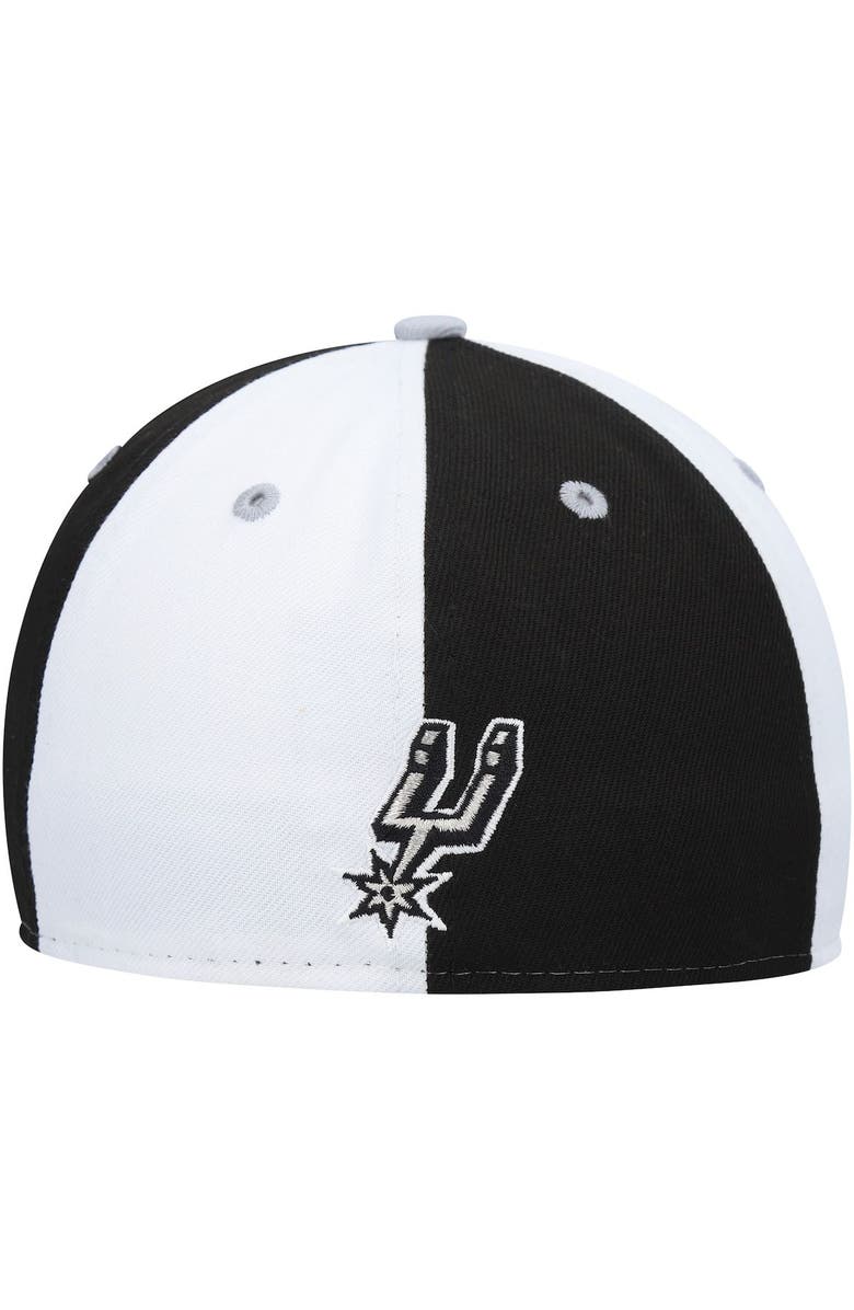 New Era Men's New Era Black/White San Antonio Spurs Script Pinwheel 59FIFTY Fitted Hat, Alternate, color, 