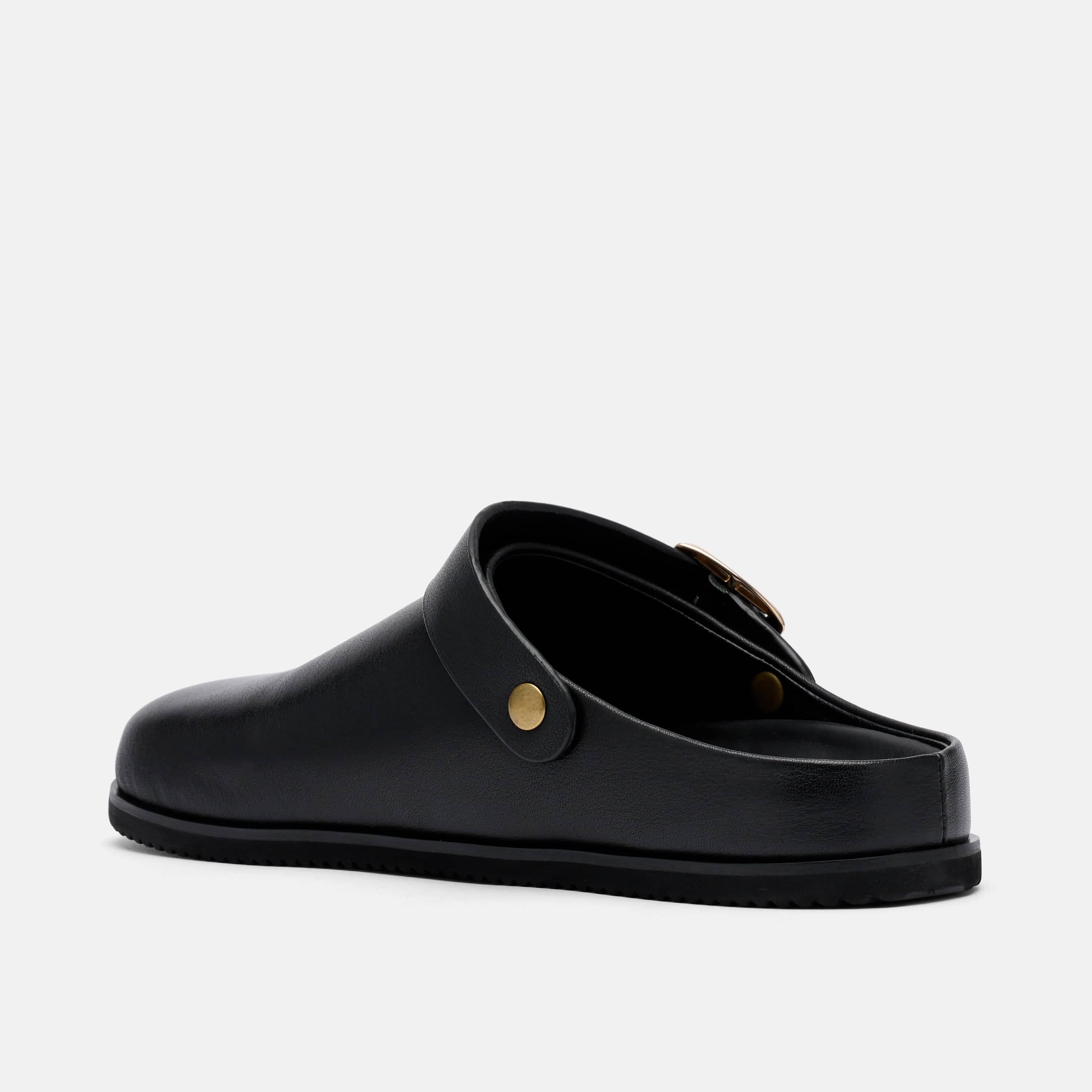 Solana Leather Backstrap Clog, Alternate, color, Black