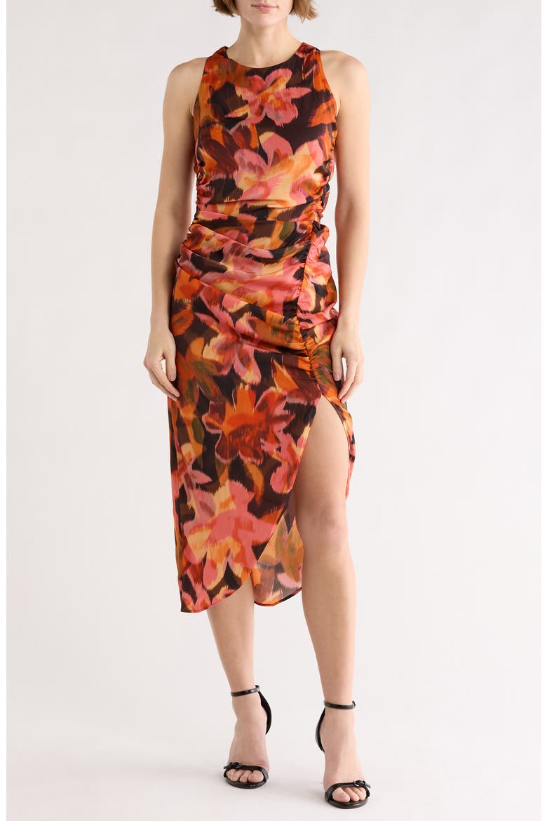 Leanna High Neck Asymmetric Maxi Dress, Main, color, BROMELIAD
