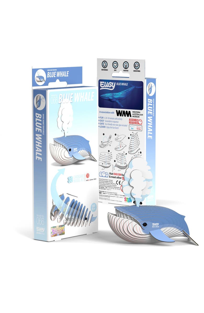 Eugy Puzzles Blue Whale 3D Puzzle, Main, color, NO COLOR